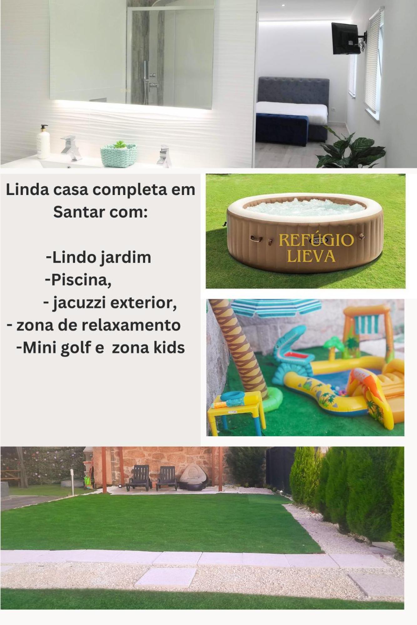Casa Incrivel Refugio Lieva ,Piscina , Jacuzzi Exterior E Zona Kids Appartement Nelas Buitenkant foto